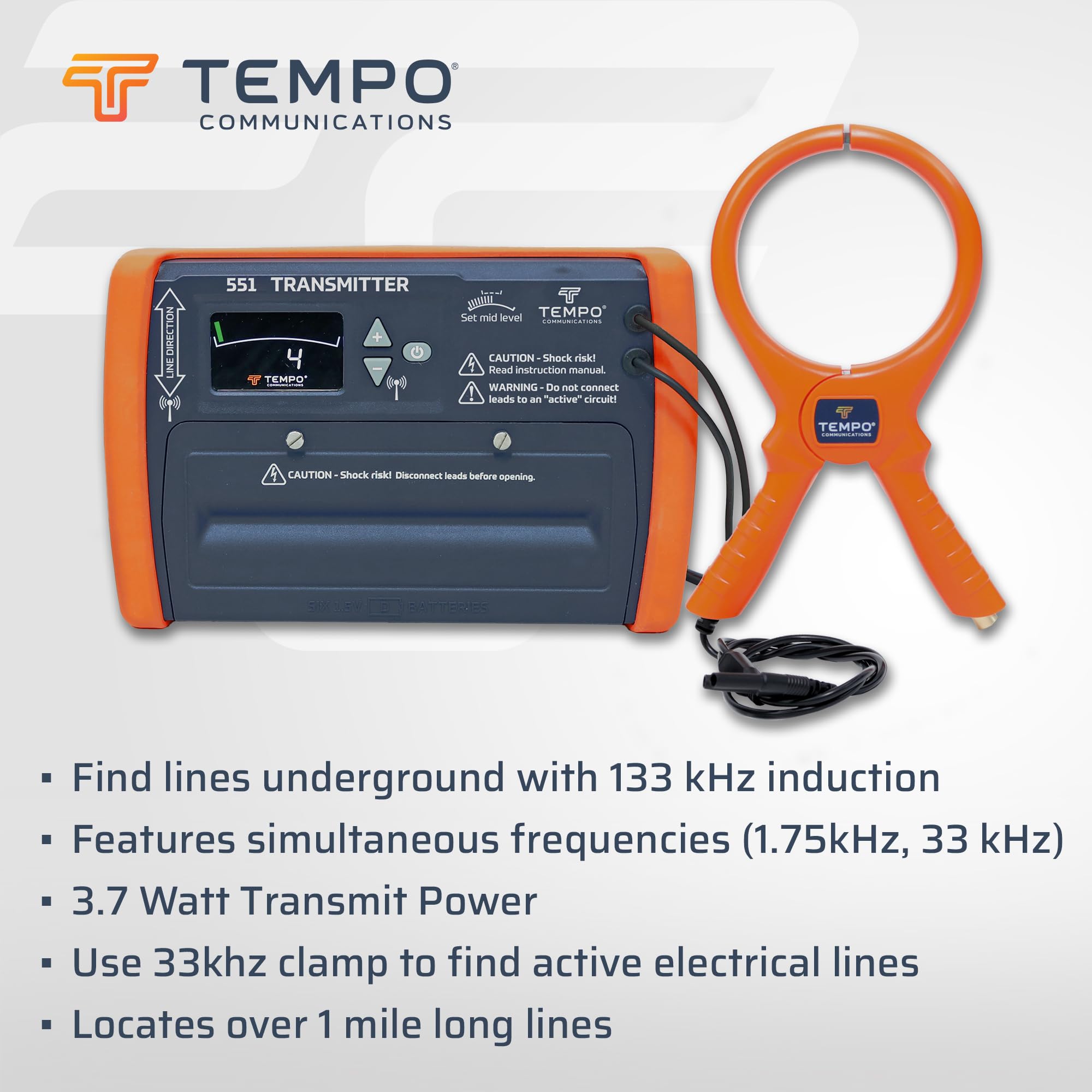 TEMPO 551 Advanced Underground Utility Locator, IP54-rated Underground Wire Locator, Buried Wire Locator, Dual-Frequency Underground Wire Tracer — Amazon image 2