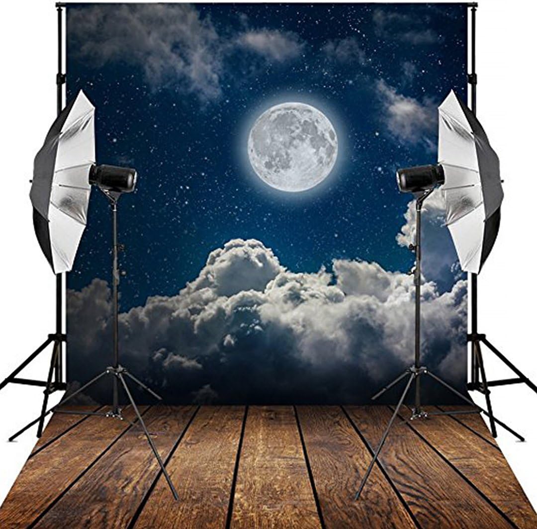 Bdrops Photography Backdrop Photography Background Paper Studio Props(Night Moon)