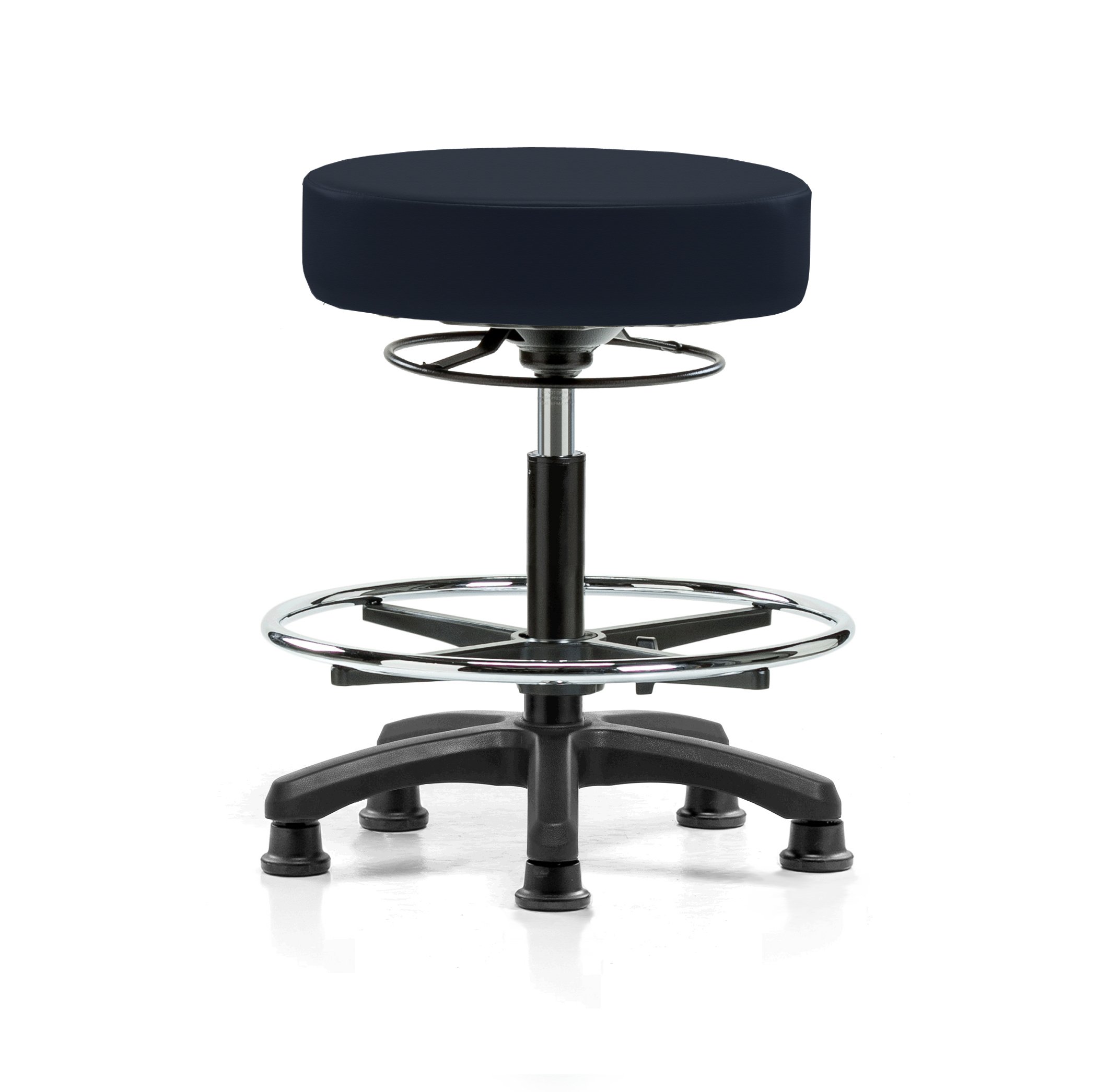 Perch Lab Stool with Foot Ring, Glides, 20.75-27.75", Imperial Fabric