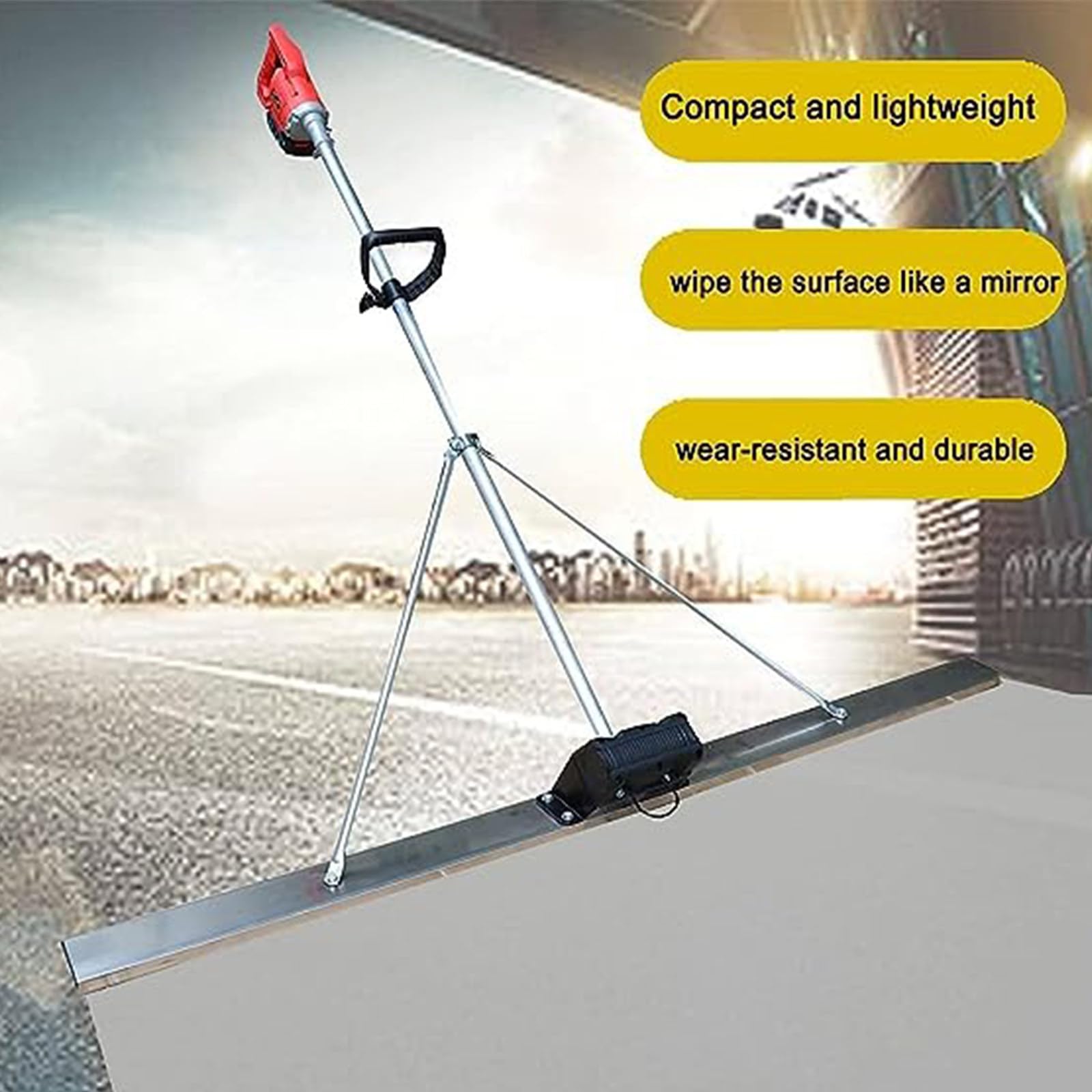 Herramienta vibración concreto eléctrico, máquina Acabado concreto vibratoria batería alimentación Cemento de Cemento Vibrante Vibrante Servicio Pesado+Regla de nivelación