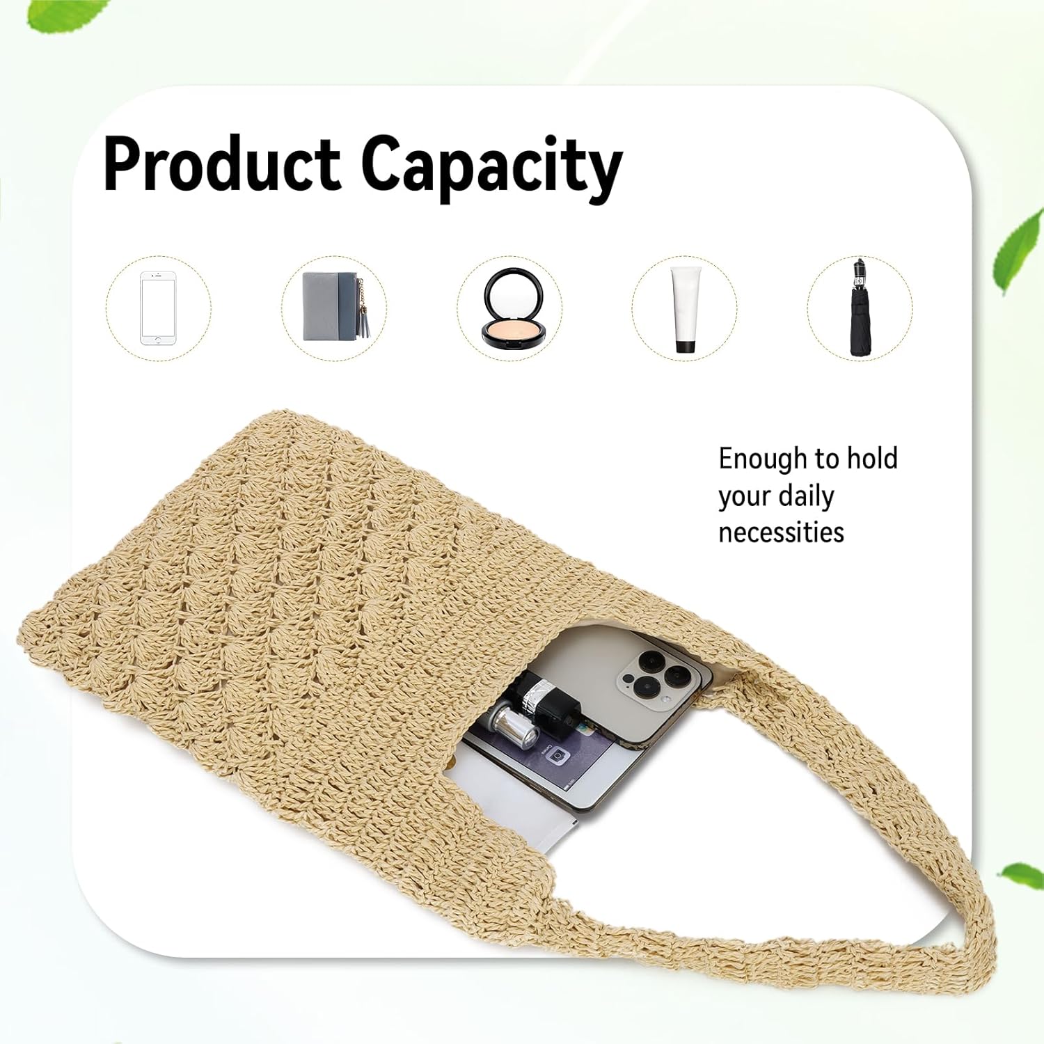 Freie Liebe Beach Bag for Women 2025 Summer Woven Shoulder Purses Straw Bags Boho Handbags for Vacation - Image 6