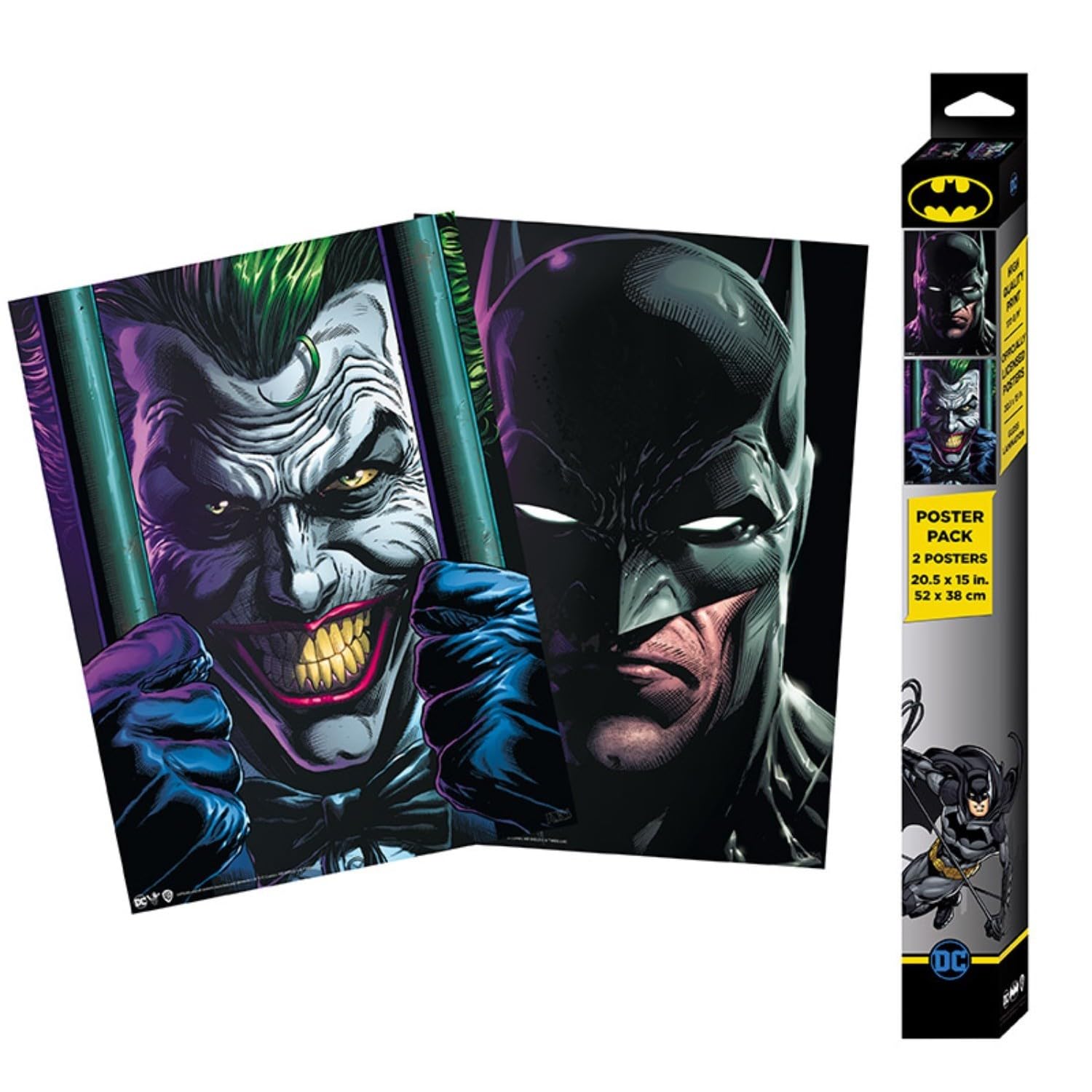 ABYstyle DC COMICS - Batman & Joker - Set 2 posters '52x38'