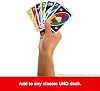 Mattel UNO Add-On reverse package games can be used for children and adults, for family play evenings, as a travel game or as an attractive gift for 2 to 10 players, from the age of 7