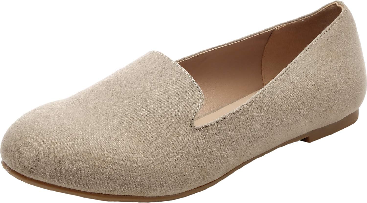Aukusor Women's Wide Width Ballet Flats Casual Shoes.