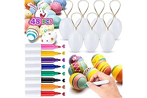 NEWBEA White Easter Eggs for Decorating