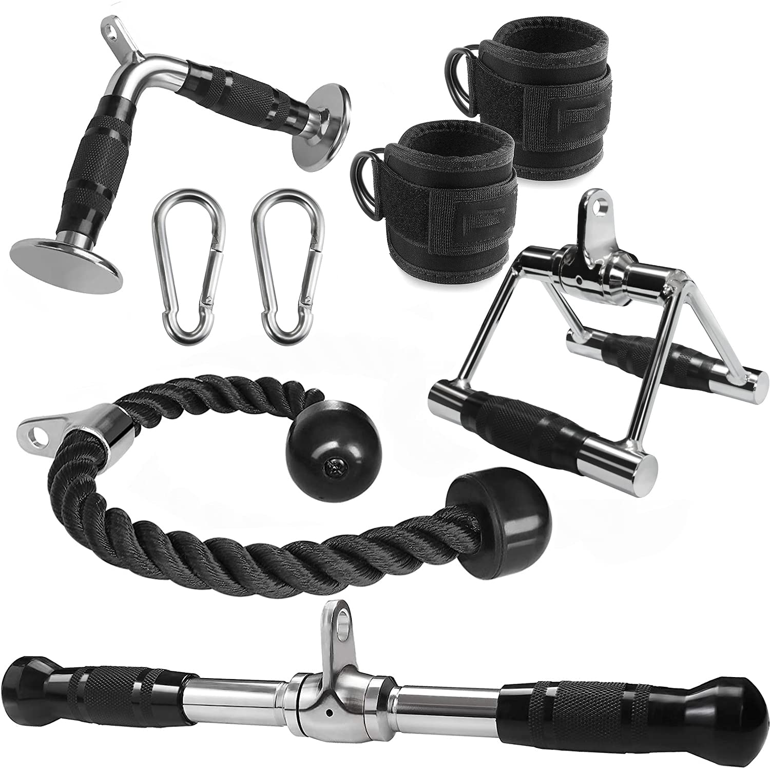 Cable Machine Attachment, LAT Pulldown Attachments, Home Gym Accessories, Triceps Pull Down Attachment