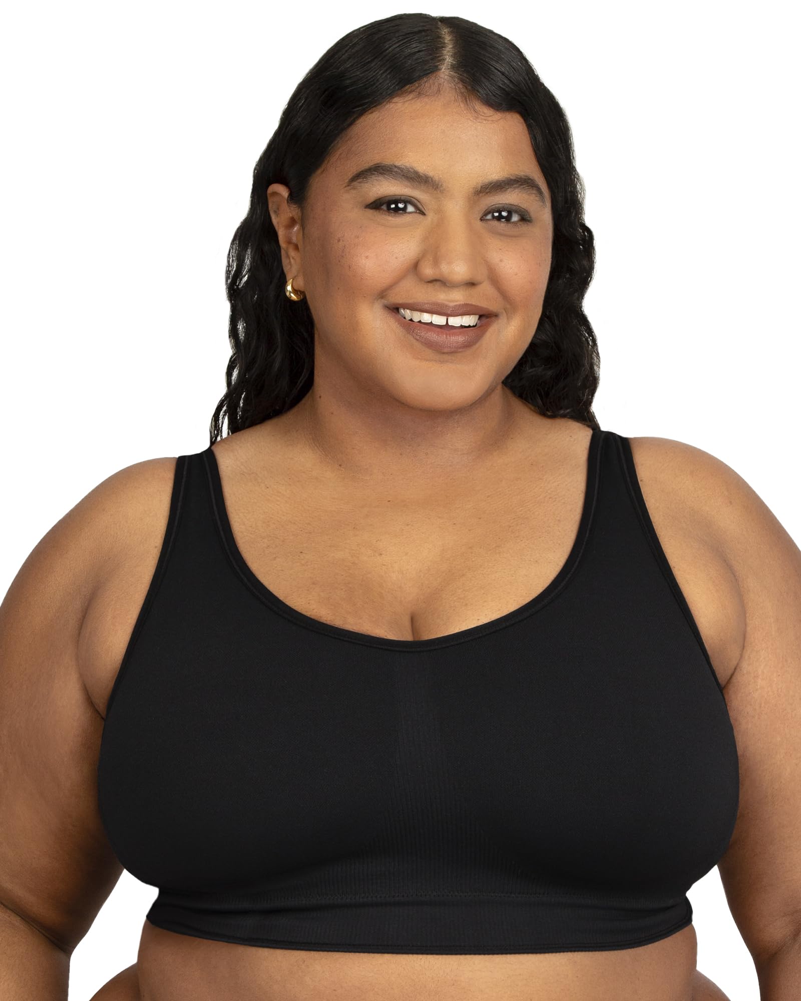 Fruit of The Loom Womens Fit for Me Collection: Plus Size Seamless Wireless Bra - Luxurious Blend for Ultimate Comfort