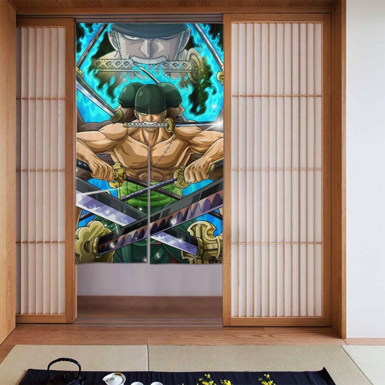 Amazon｜ワンピース ゾロ十郎 ONE PIECE ドアカーテン のれん カーテン