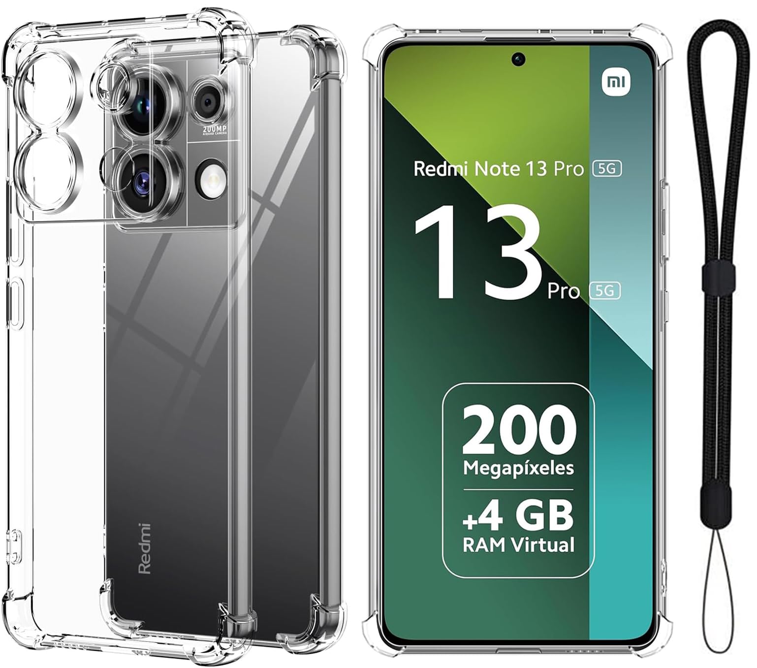 Amazon | For Xiaomi REDMI NOTE 13 PRO 5G ケース 保護カバー クリア 