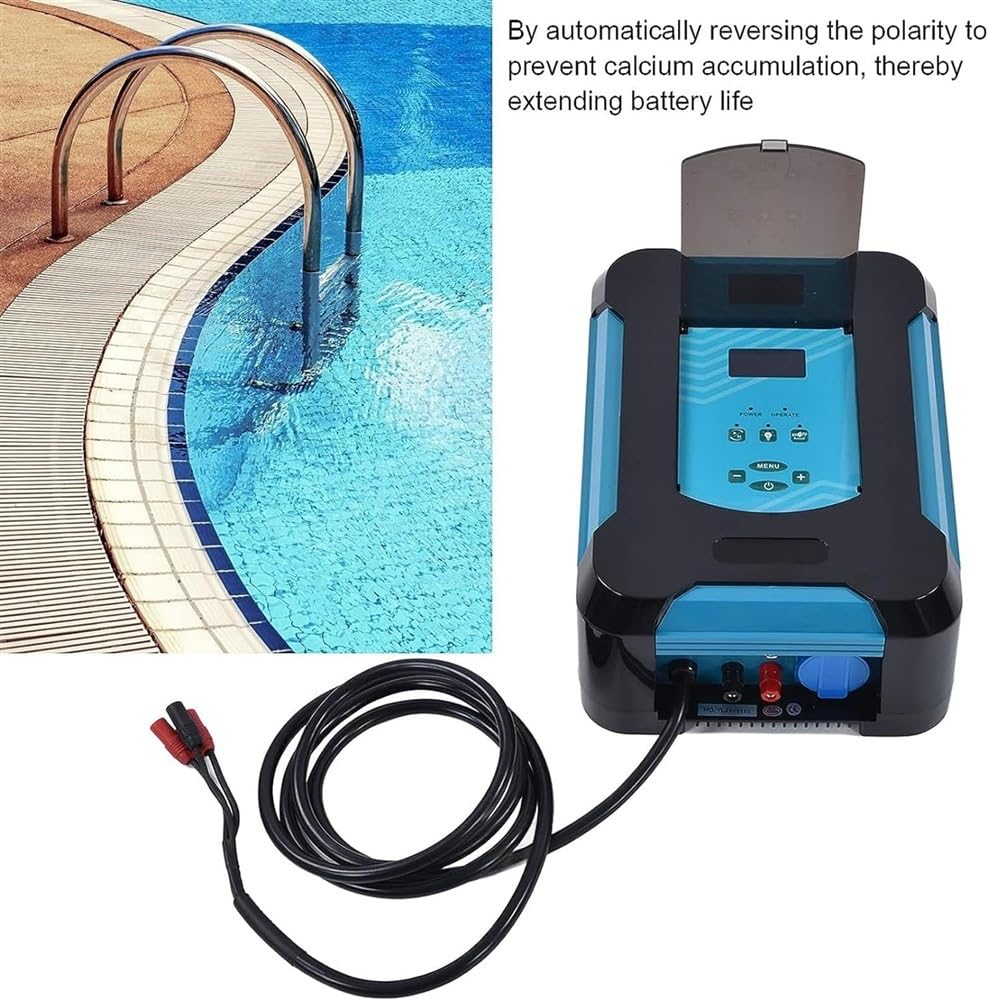 Clorador de Agua Salada, 20/30/40/50 g/h Limpieza automática Sistema generador de Cloro para Piscinas de Agua Salada, Clorador generador de Cloro para Piscinas de 25000 galones, 30
