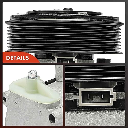 Miniatura 8 de A-Premium Compresor de aire acondicionado CA con embrague de A/C compatible con Nissan Altima 2.5L 2019-2025, con compresor DCS-17EC