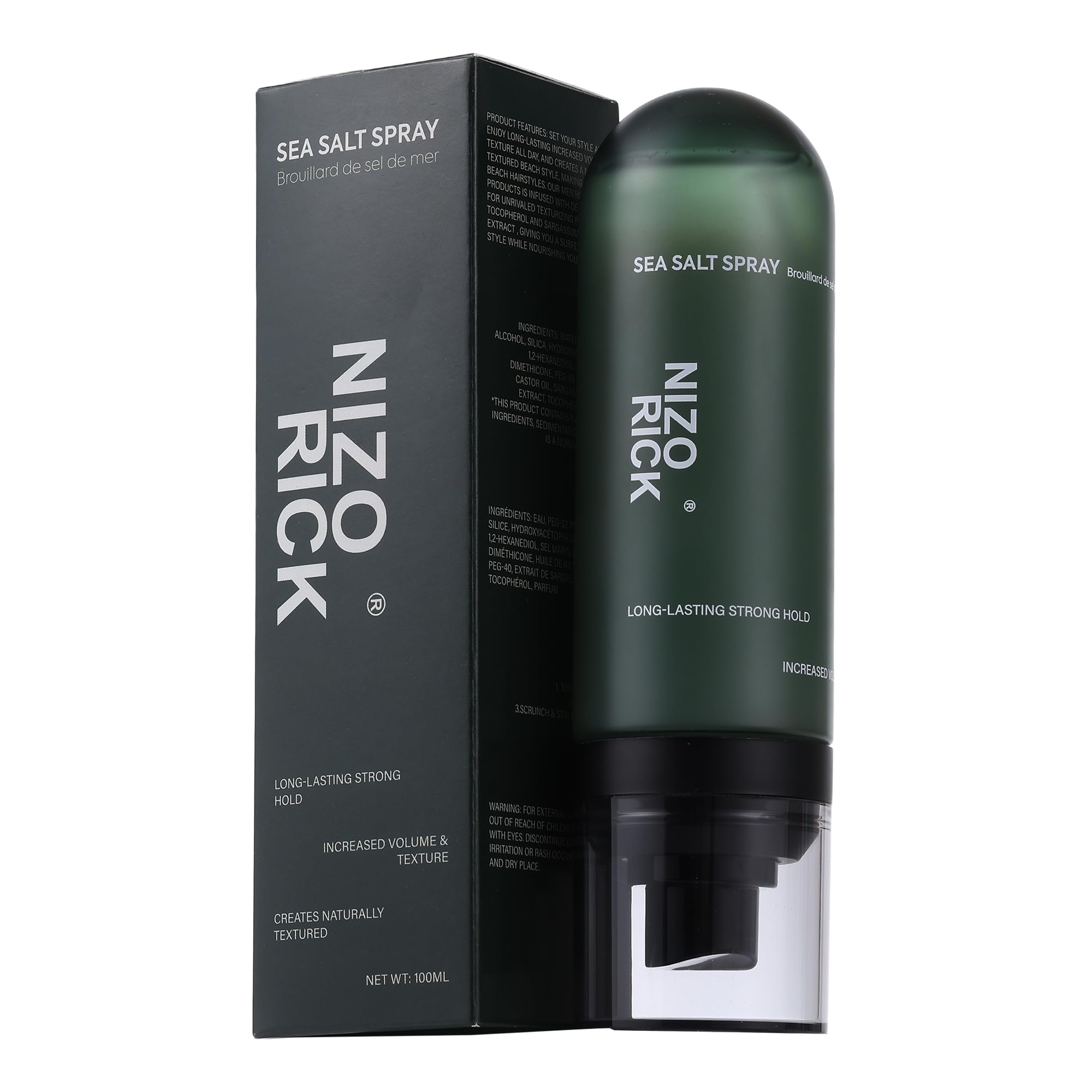 Sea Salt Hair Spray for Natural Volume and Texture Strong Hold Non-Greasy 100ml