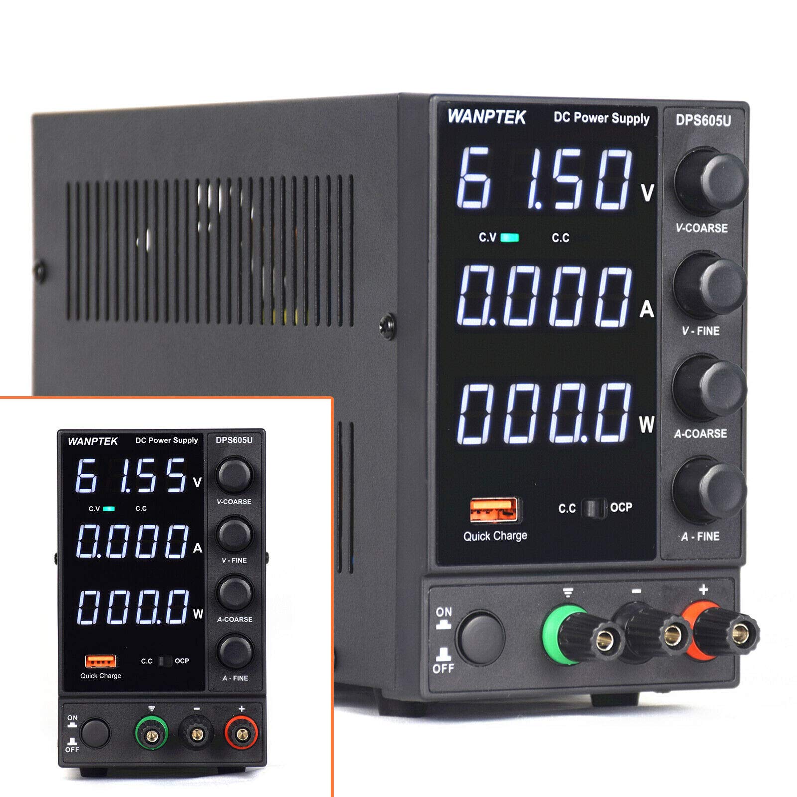 Einstellbare Netzteile DC-Schaltnetzteil Labor Netzteile 300W 60V 5A DPS605U DC-geregeltes 4-Stufen-Schaltnetzteil Drei Fenster Zeigen Spannung, Strom und Leistung an