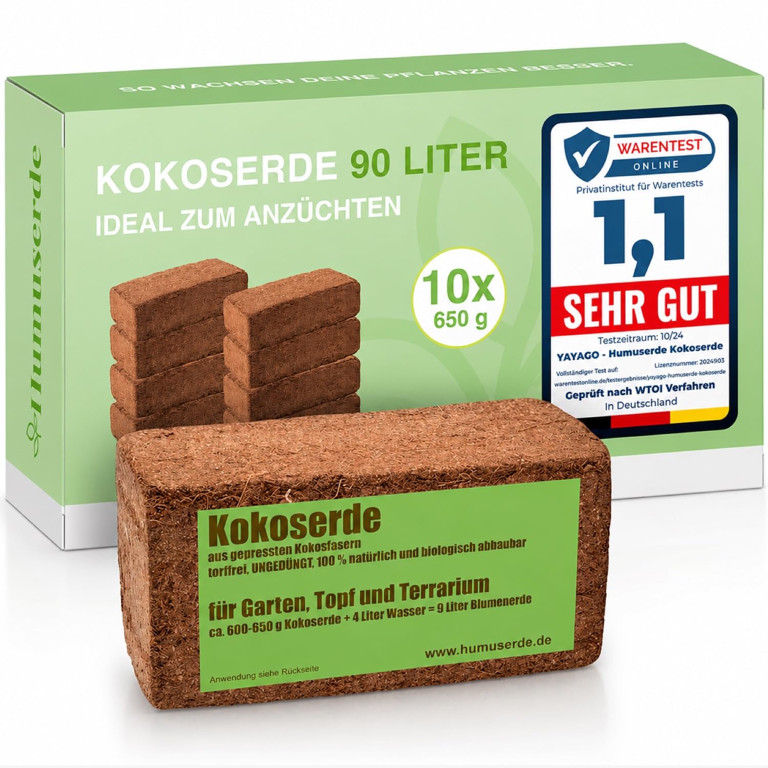 Kokos Quelltabletten mit Nährstoffen I Torffreie Quelltabletten 40 Stück I Gepresste Kokoserde für Pflanzenanzucht I Anzuchttabletten für Aussaat von Gemüse Blumen & Zimmerpflanzen