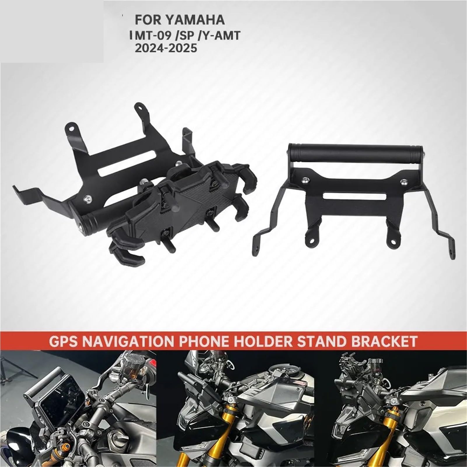 Uchwyt na nawigację GPS do motocykla, stojak na telefon komórkowy, poprzeczka, pasuje do Yamaha MT-09 SP MT 09 Y-AMT MT09SP Uchwyt do nawigacji GPS uchwyt(Bracket and Holder)