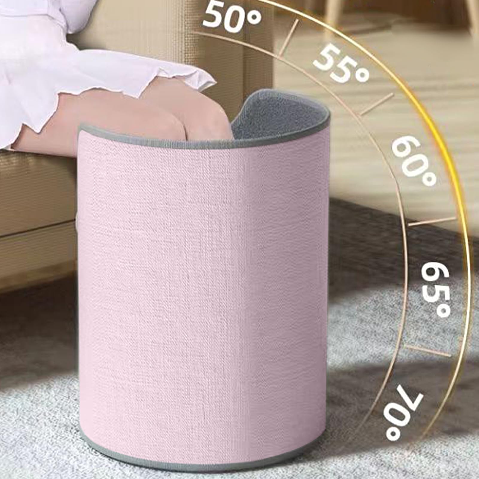 Almohadilla para pies para calentador de escritorio: calentador eléctrico plegable, tapete térmico, calentadors para pies plegable con termostato y temporizador | Protección segura contra