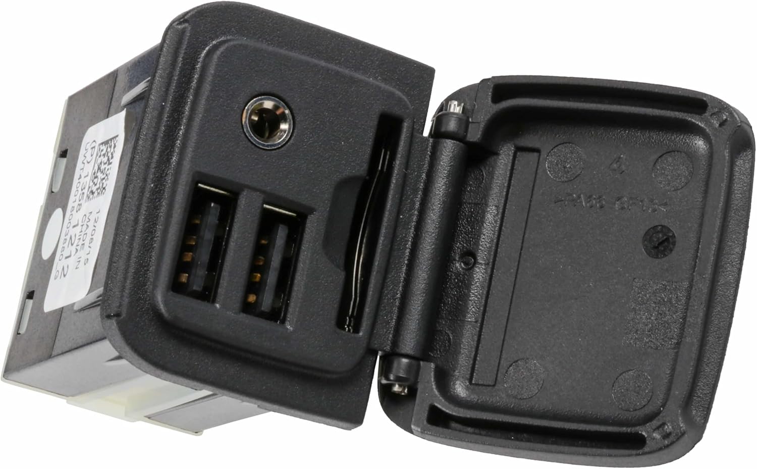 GM Genuine Parts 13581212 Black Dual USB and 3.5mm Auxiliary Receptacle