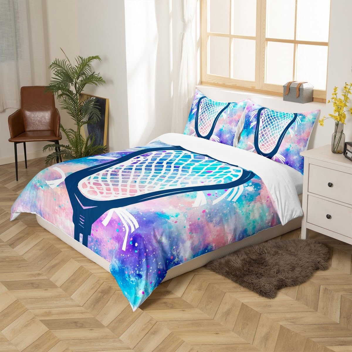 Softball Bedding Set for Softball Lover Ball Sports Theme Comforter Cover Set Girls Women Bright Red Yellow Room Decorative Duvet Cover Girl Boys Bedspread Cover 2Pcs With 1 Pillow Case Twin Size