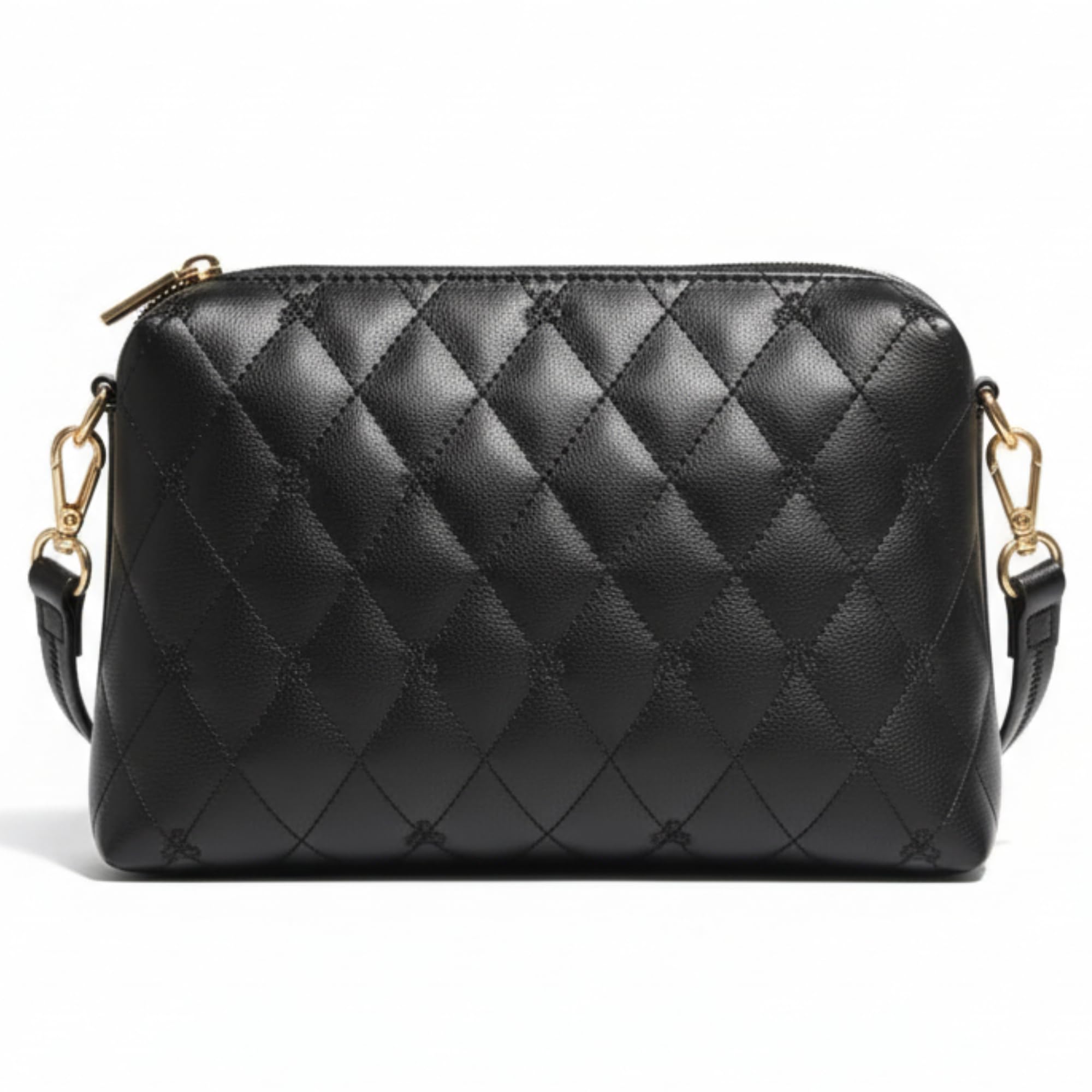 Women’s Quilted Sling Bag | Stylish Crossbody Shoulder Bag | Zip Top Compact Purse for Ladies | Adjustable Strap Everyday Casual Travel Handbag | Fashion Side Bag-image-43