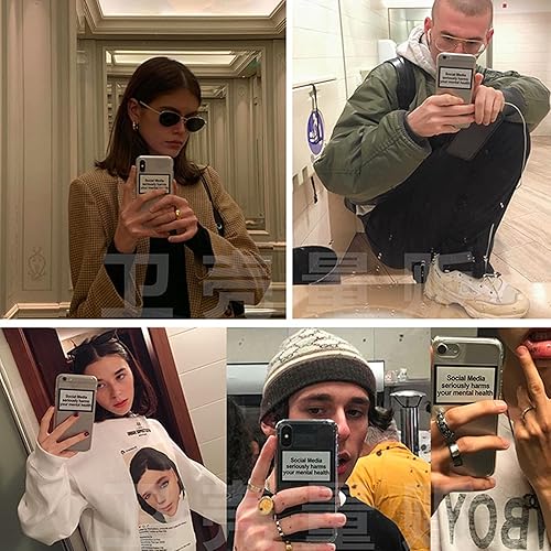 Miniatura 9 de Las redes sociales dañan gravemente tu salud mental Funda de silicona TPU suave para 6 6S 7 8 Plus X XS MAX XR contraportada Coque, para iPhone 11