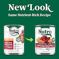 Vista 2 de Nutro Natural Choice - Alimento enlatado prémium para perros, comida húmeda para perros adultos, receta de carne de res, latas de 12.5 onzas