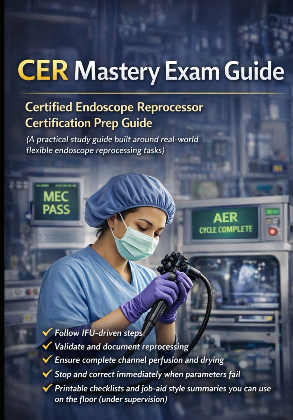 CER Exam Mastery Guide: Certified Endoscope Reprocessor Certification Prep Guide A practical study guide built around real-world flexible endoscope reprocessing tasks.