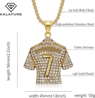 Number 7 Soccer Jersey Necklace for Boys, No.7 Soccer Jersey Ball Necklace for Mens, No.7 Jersey Soccer Necklaces for Football Fans