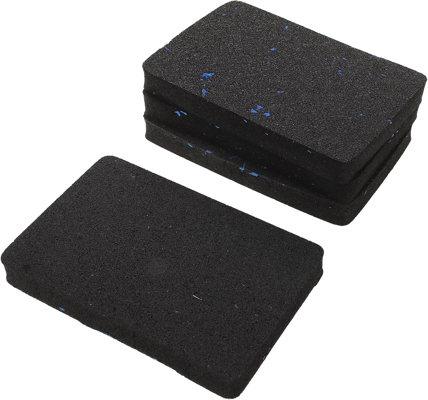 4pcs Rubber Treadmill Mats Exercise Bike Pads with Waterproof Non Slip Shock Absorption Exercise Equipment Mats to Protect Floor for Home Gym Workout