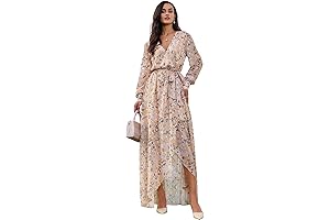 Fashion Somali Dress for Women: Flowy Spring Floral Casual Dress