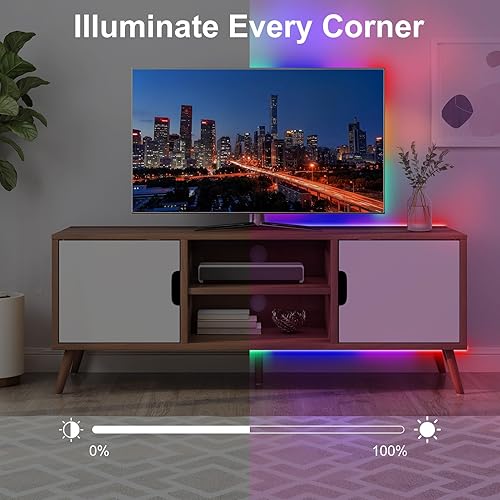 Miniatura 6 de echosari Tira de luces LED que funcionan con pilas, 108 luces LED de doble color que cambian con control remoto, tira de luces adhesivas cortables