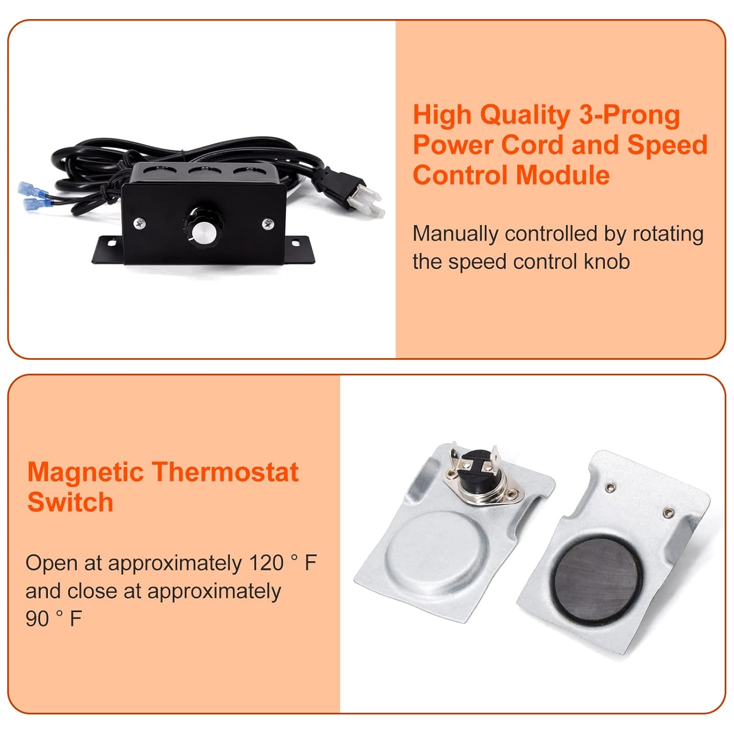 FK24 Fireplace Blower Kit for Majestic, Martin, Temco, Vermont Castings Fireplace 36BDVR, 36BDVRRN, 36LDVRRN, 36BDVT, 33BDVR, 39BDVR, DV360, DVRT36, 36LDVT, FK24 54103 Blower Fan Kit for Rotom HB-RB65