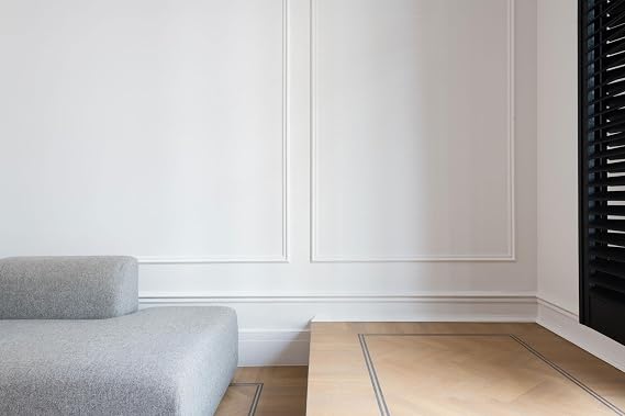 Orac Decor | Purotouch High Density Polyurethane Panel/Chair Rail/Wainscot Moulding | Primed White | 1-5/8 H x 78 Long