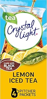Drink Mix, 4 Pitcher Packets, for Flavorful Hydration and Shareable Refreshment, Naturally Flavored Lemon Iced Tea with other natural flavor, Made with Black Tea, 0.96 oz