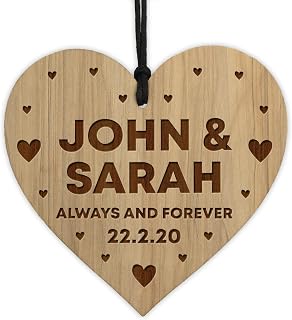Anniversary Gift For Him Her Engraved Heart Personalised Boyfriend Husband Wife Girlfriend Gift Couple Gift Wedding Anniversary Gift