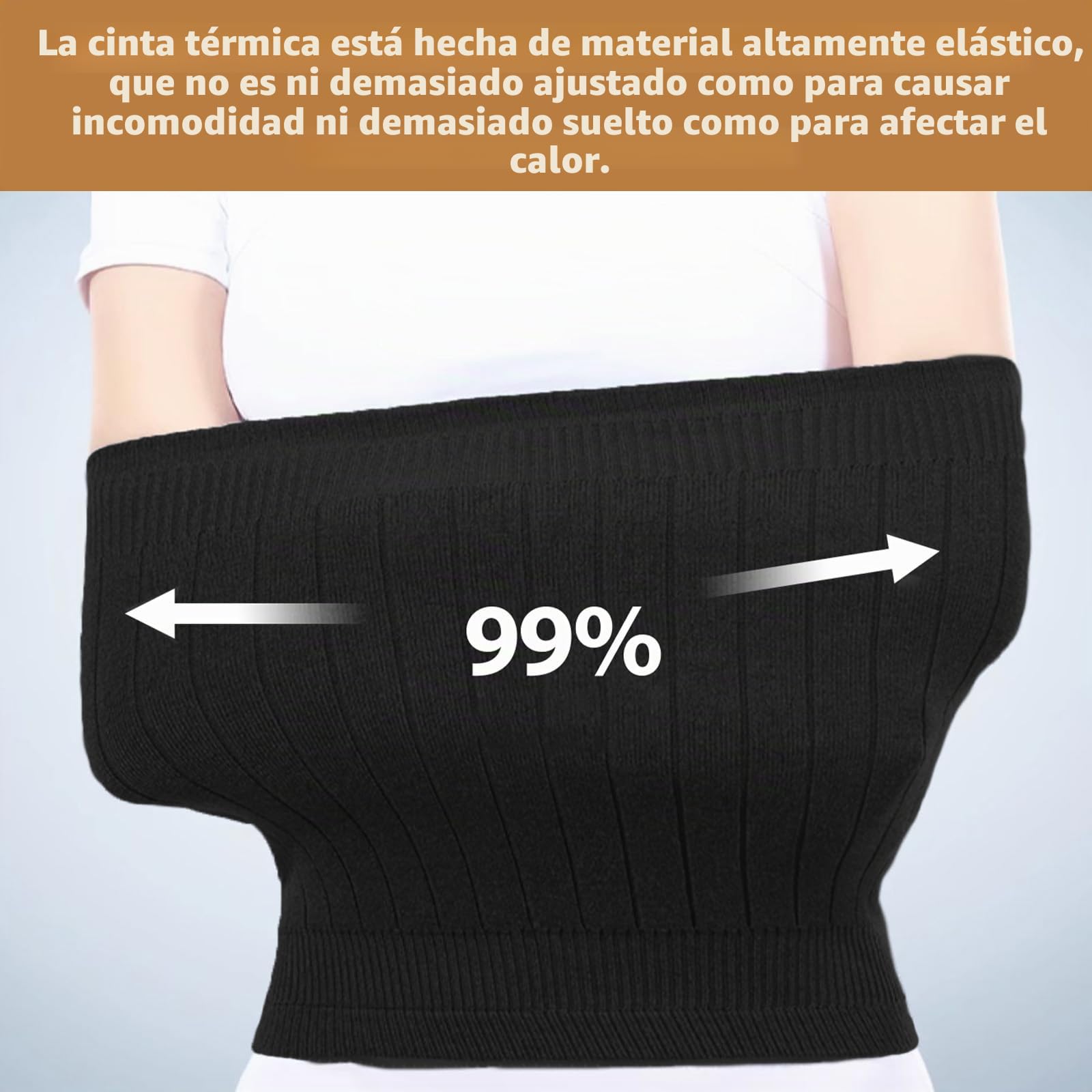 NAROSEBE Unisex Cinturón Lumbar Mujer Negro Calentador de Cintura de Cachemira Elástica Calentador de Espalda LanaCinturón Invierno Protector Cinturon para Invierno para Cinturas de 75~90cm