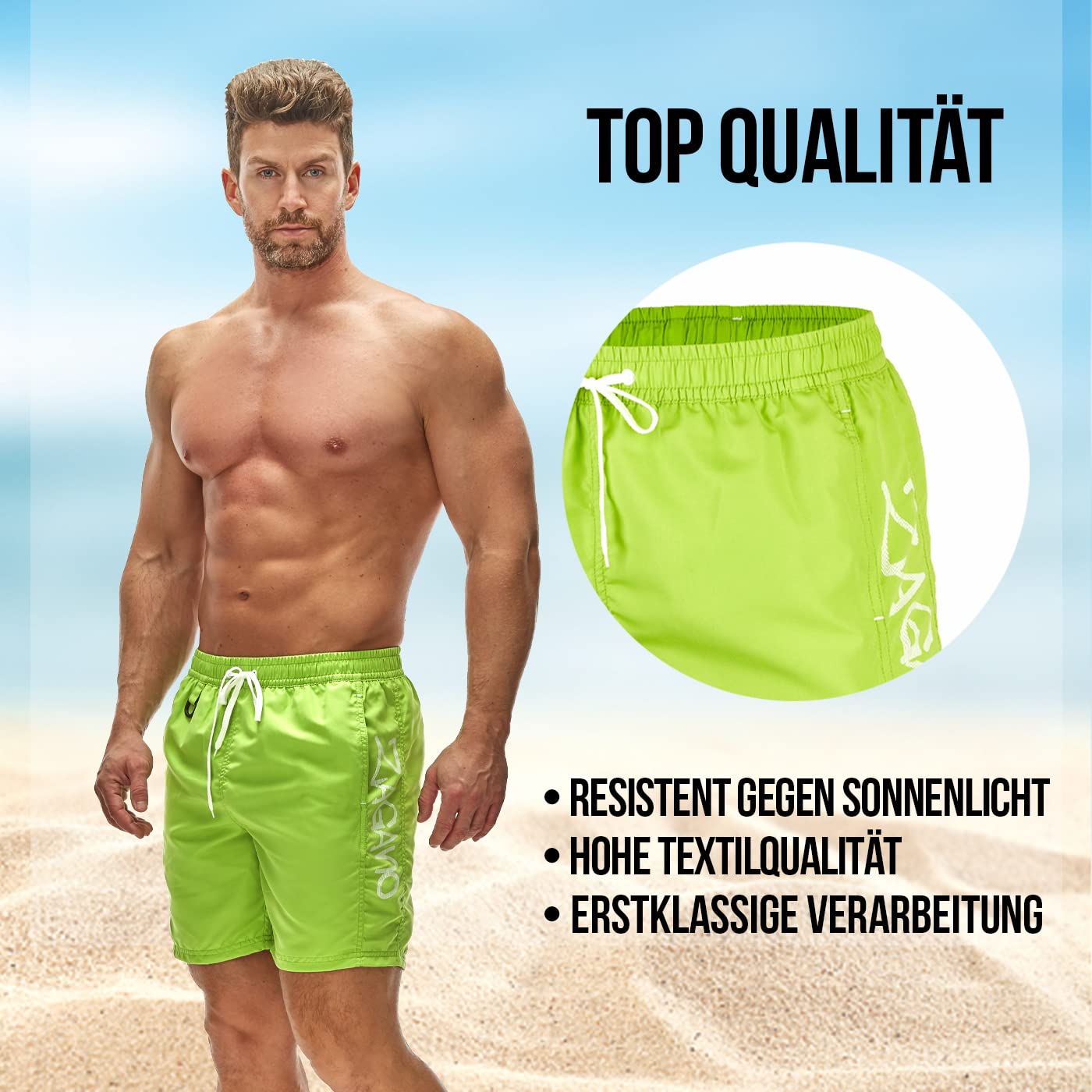 Zagano bañador Hombre Bañadores de natación Pantalones Corto de los Hombres de Secado rápido Playa Surf Corriendo Boxeadores Ligero Shorts