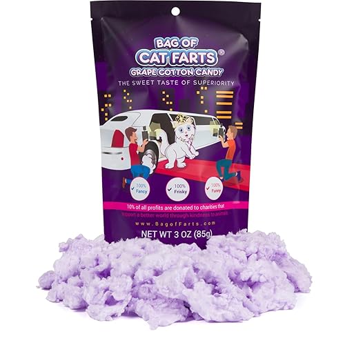Bolsa de broma de algodón de azúcar de Bag of Cat Farts, de regalo para los amantes de gatos, cumpleaños de mamá, papá, niña, niño
