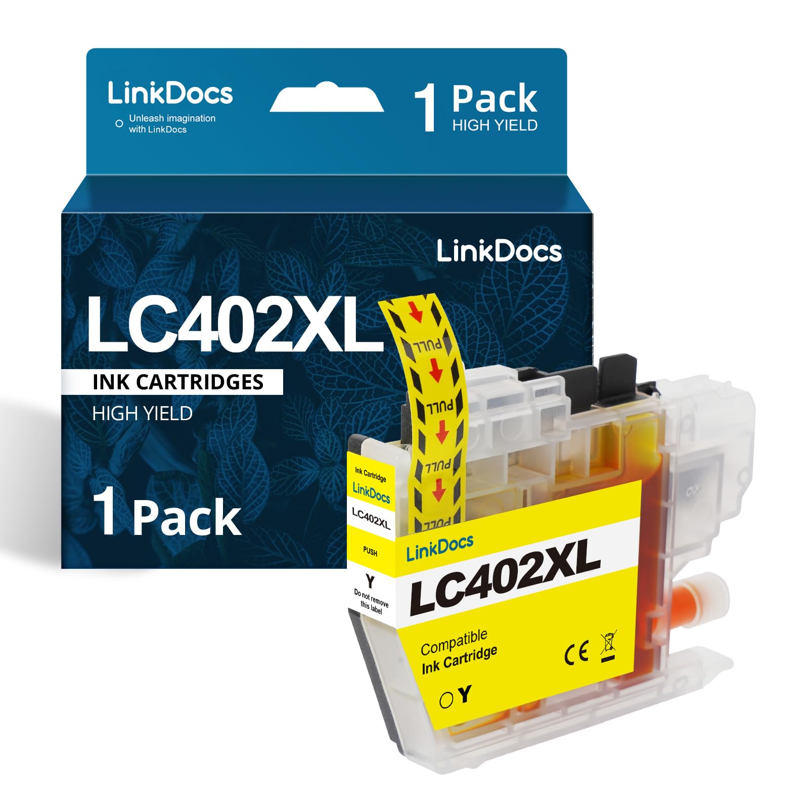 LinkDocs LC402XL Yellow Compatible Ink Cartridges Replacement for Brother LC402 LC402XL Y Used with Brother MFC J5340DW MFC J6740DW MFC J6540DW MFC