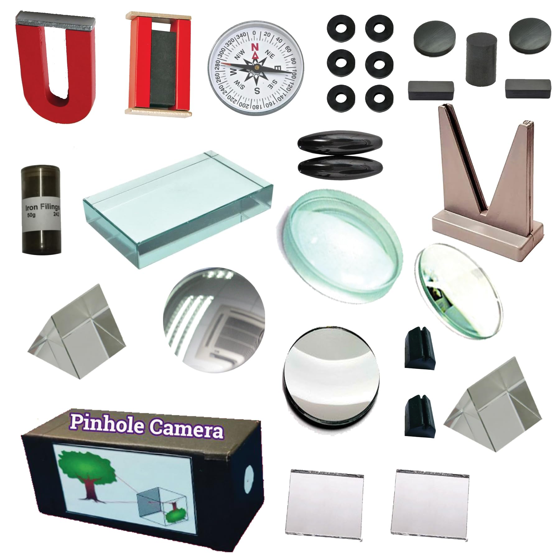 T & T STEM Learning Lens, Mirror, Prism, Optics and Magnet Set for Boys Girls (B0DHLD6RH6) Amazon Price History, Amazon Price Tracker