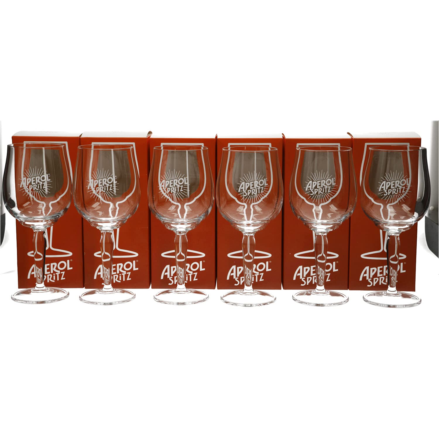 APEROL Spritz Lot de 6 verres à cocktail en verre à pied 51 cl