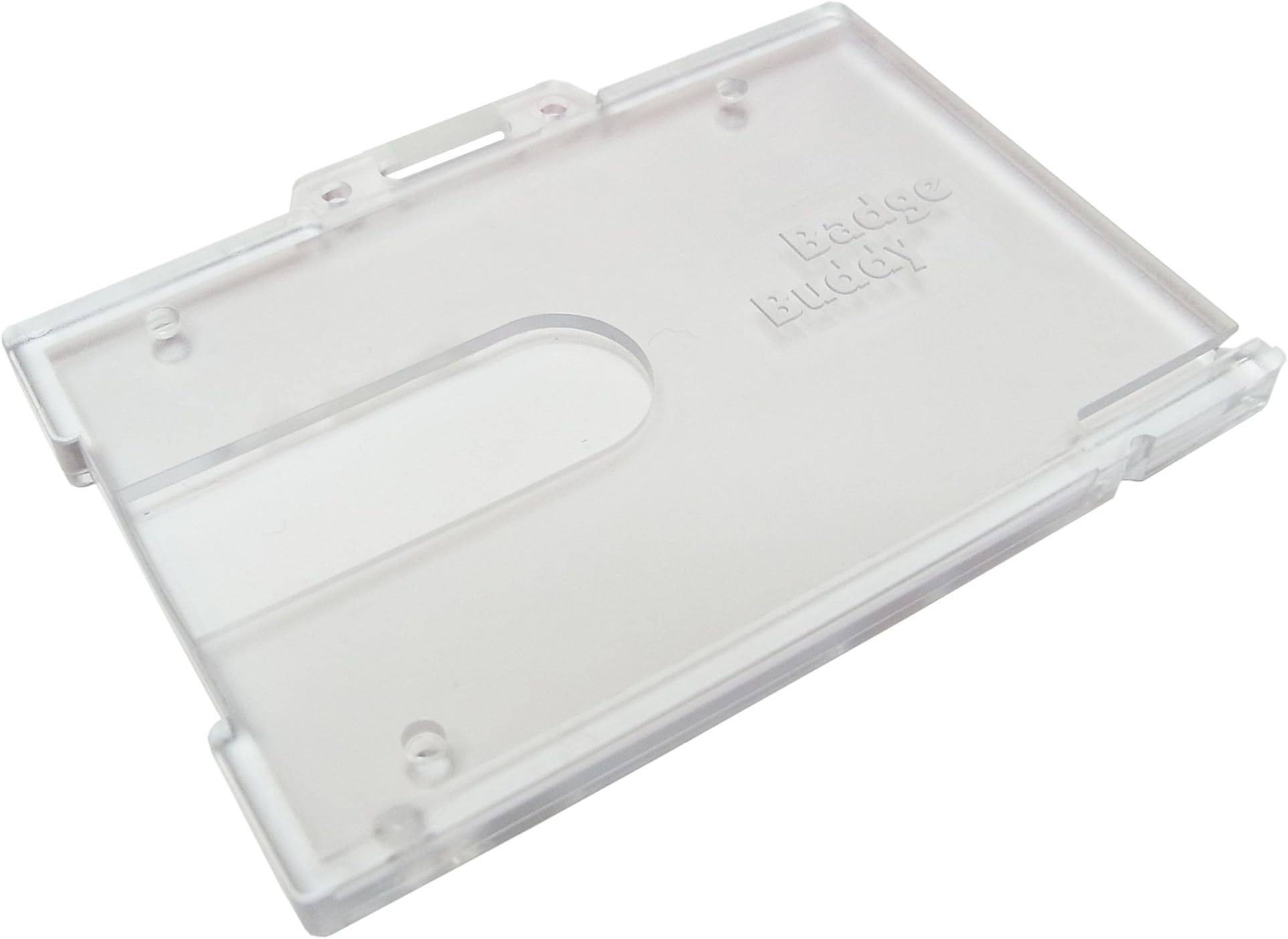 Badge Buddies ID Card Holders (Landscape x 1) ID Badge Holder That Holds Two ID Cards