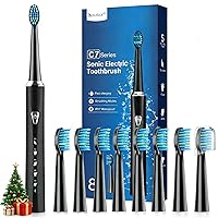 Spazzolino Elettrico Sonico per Adulti e Bambini - Spazzolino Elettrico con 8 Testine