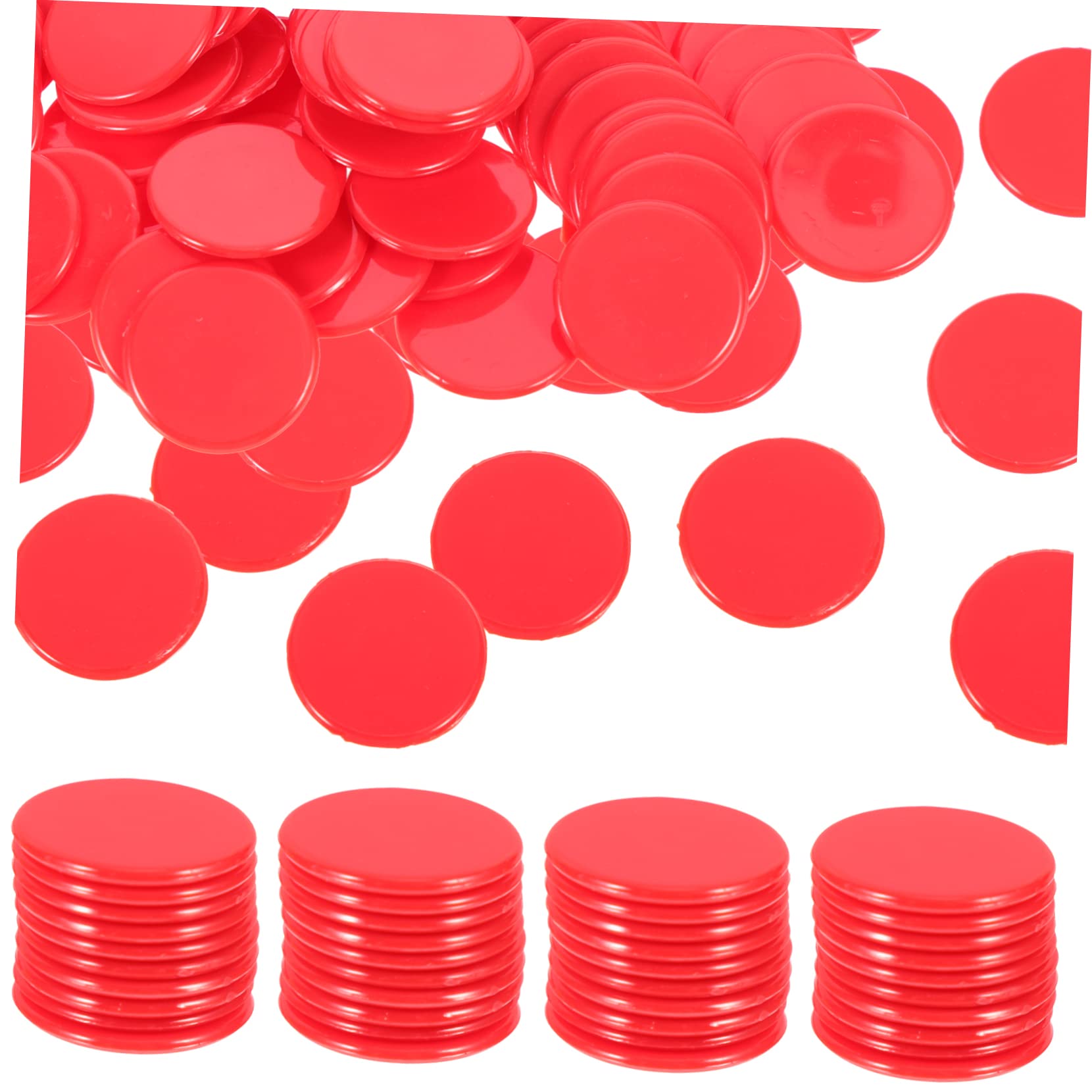 BESPORTBLE 100pcs Bingo Counting Chips Game Markers for Smooth Surface Counting Pieces for Math Learning and Grouping Activities