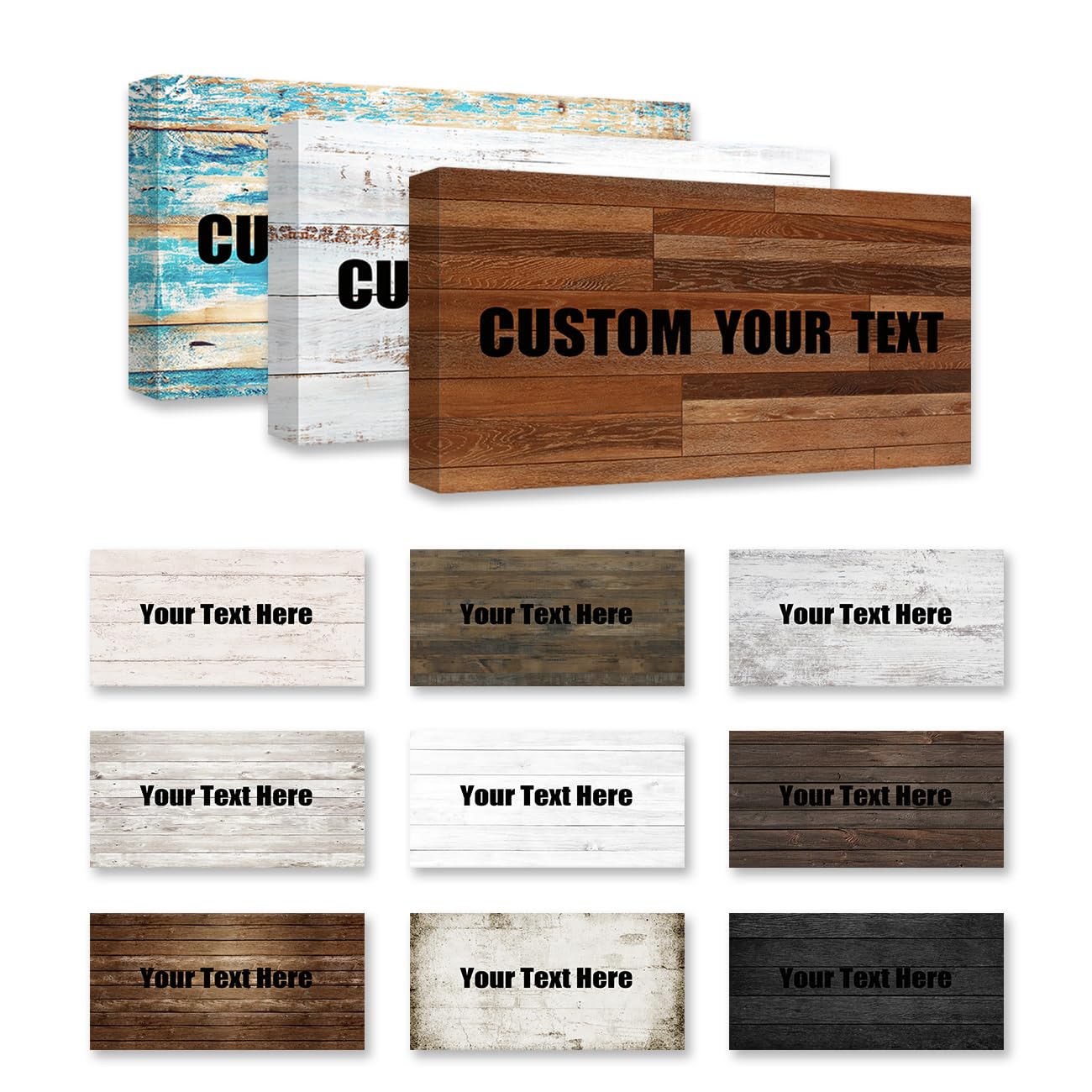 CXHOSTENT Personalized Signs Custom Canvas Art Custom Family Sign with Your Text Customized Name Date Text Wall Decor Framed (25.00 x 50.00 cms)
