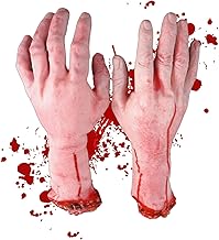 Mão decepada falsa | Gaze Assustadora com Sangue Creepy Halloween Prop - Acessórios de fantasia Brincadeira para festas a fantasia, festas de Halloween, festas engraçadas, maquiagem de vampiro Thaely