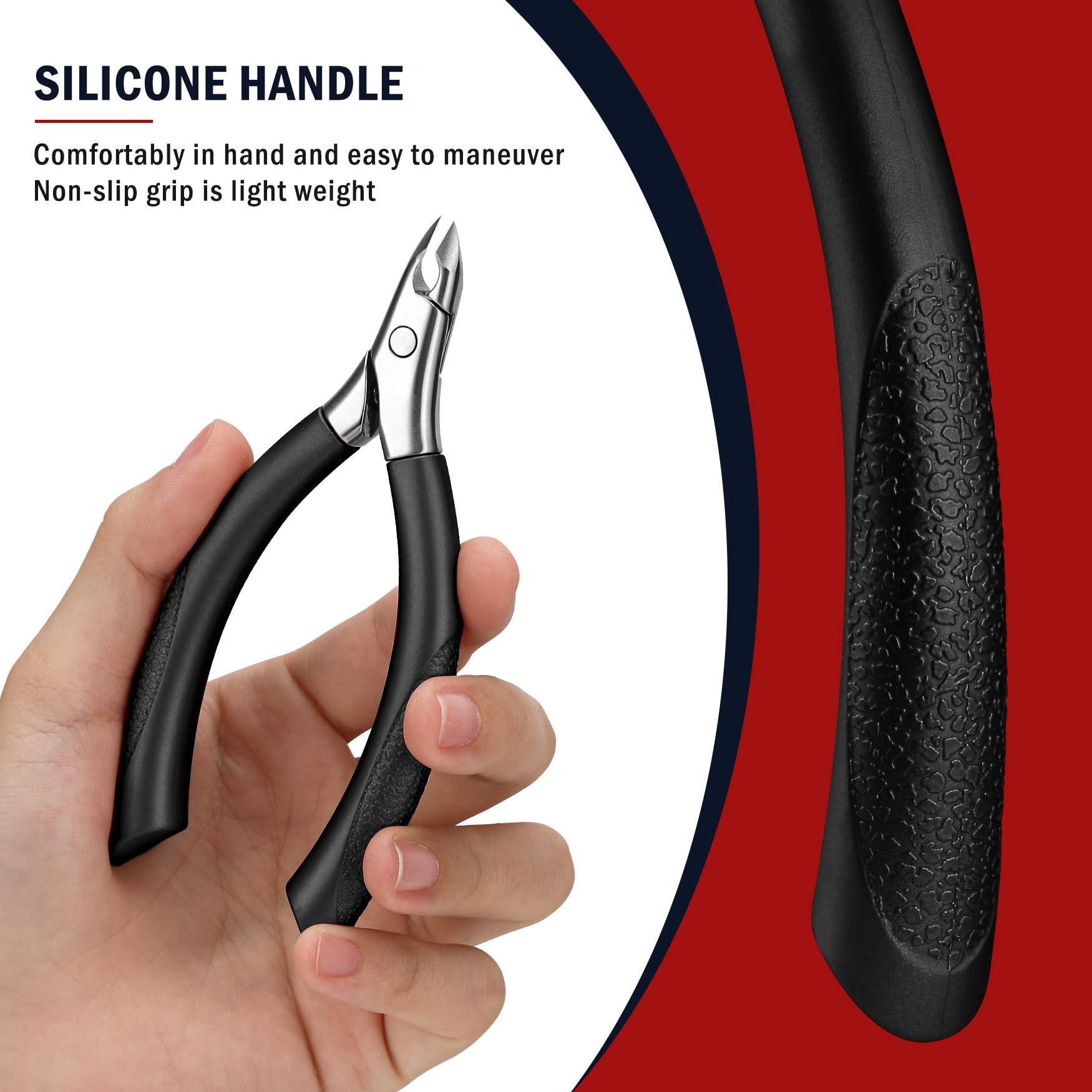 FVION Coupe Cuticule, Pince à Cuticule en Acier Inoxydable, Coupe-Cuticules Avec Lames De Précision, Ciseaux Cuticules Professionnelle Outils de Manucure Pédicure | Cuticle Nipper (Noir)