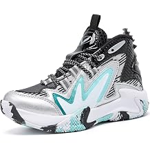 JMFCHI Kids Basketball Shoes Boys High-top Sneakers Non-Slip Cushion