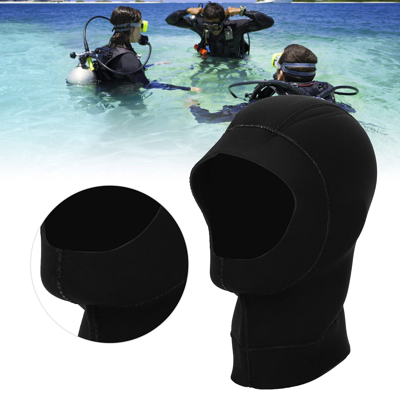 ZIZEV Diving Cap, Practical Neoprene Diving for Snorkeling for Swimming for Surfing for Sailing (XL)