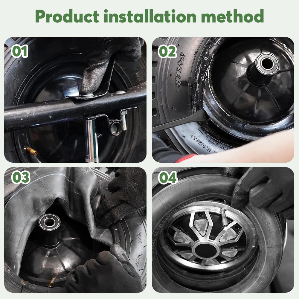 2 Camera D'Aria 4.80/4.00-8 - Per Carriole, Trattori, Spazzaneve, Valvola Curva - Foto 11