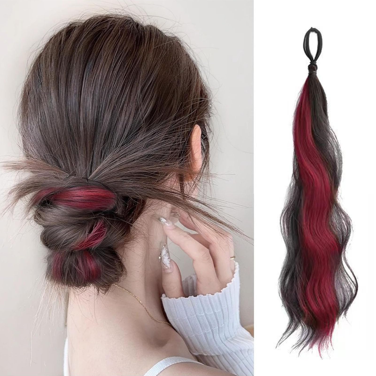 Amazon.co.jp: Natunofu お団子 ウィッグ つけ毛 ヘアエクステゴム式